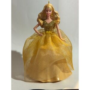 Hallmark Keepsake 2020 Holiday Barbie Ornament Gold Gown Christmas Tree Decor